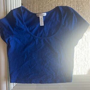 Blue crop top
